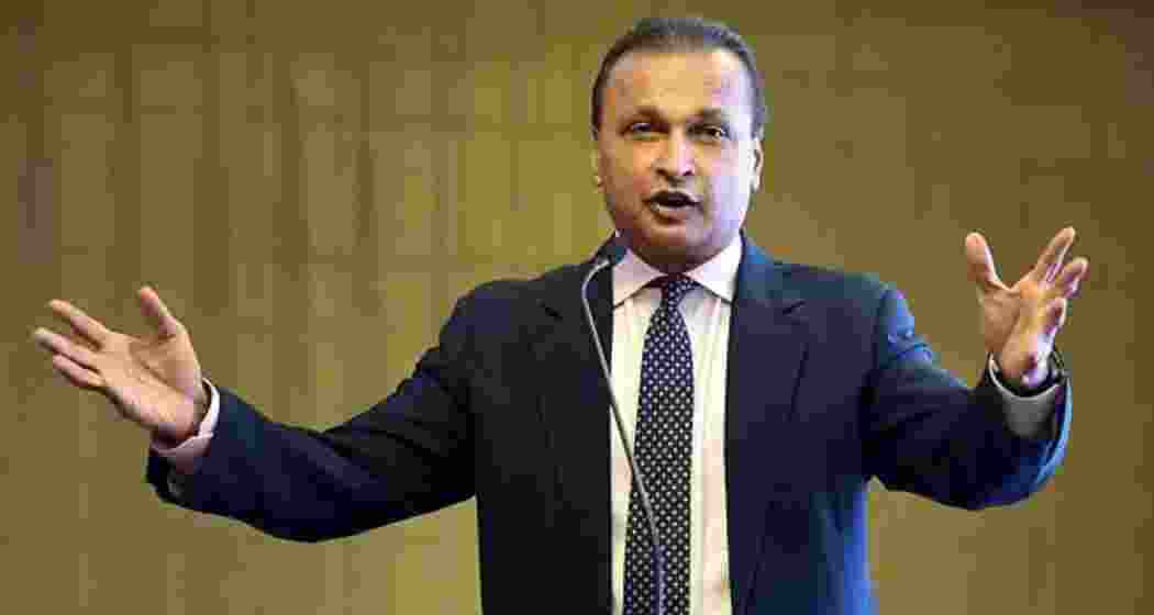 Reliance Infrastructure Chairman Anil Ambani addresses a gathering in Mumbai.