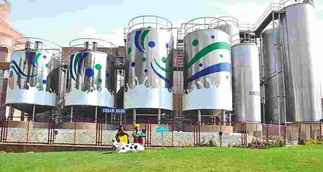 One of Amul's integrated dairy and yogurt manufacturing facility.