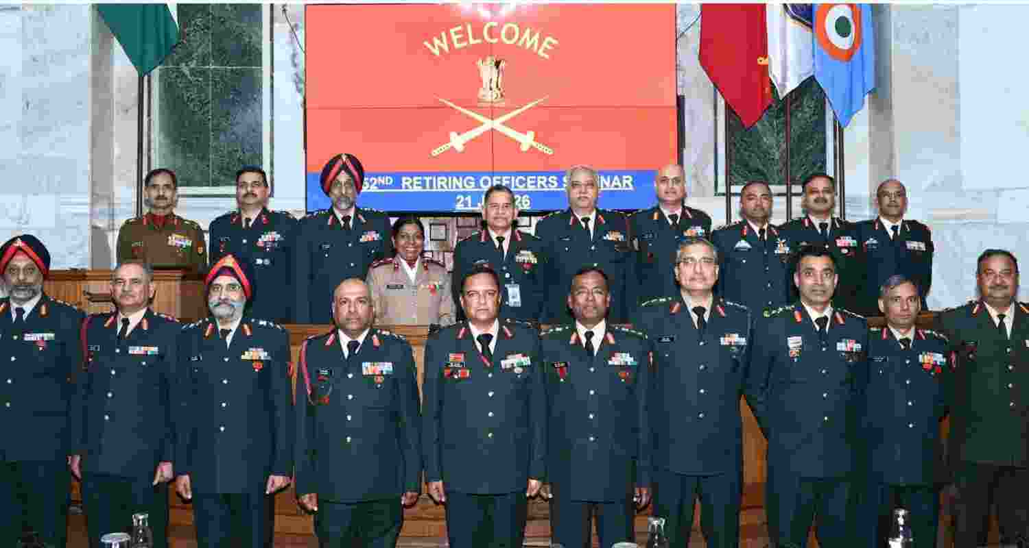 Army Chief Gen Upendra Dwivedi interacted with officers retiring on January 31