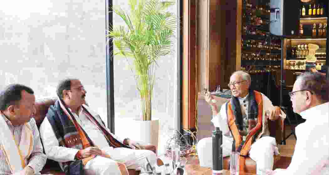 Parliamentary Standing Committee led by senior Congress leader and member of Rajya Sabha, Digvijay Singh during a visit to Arunachal Pradesh.