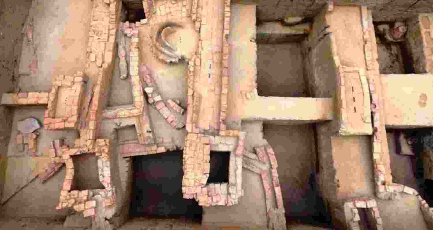 Glimpse of Keeladi site where archaeologists have found several evidence of industrial activity and others.