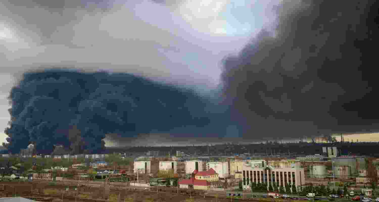 An attack on the Black Sea city of Odesa in Ukraine caused grain silos to catch fire at the port. 