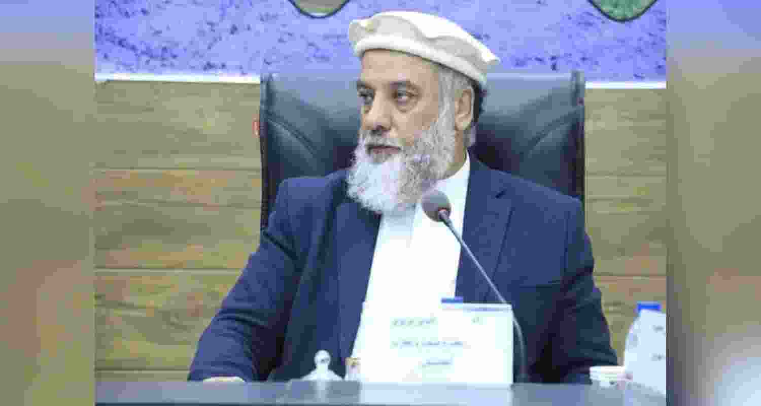 Afghanistan Industry and Commerce Minister Alhaj Nooruddin Azizi speaking at an Assocham session in New Delhi on Monday.