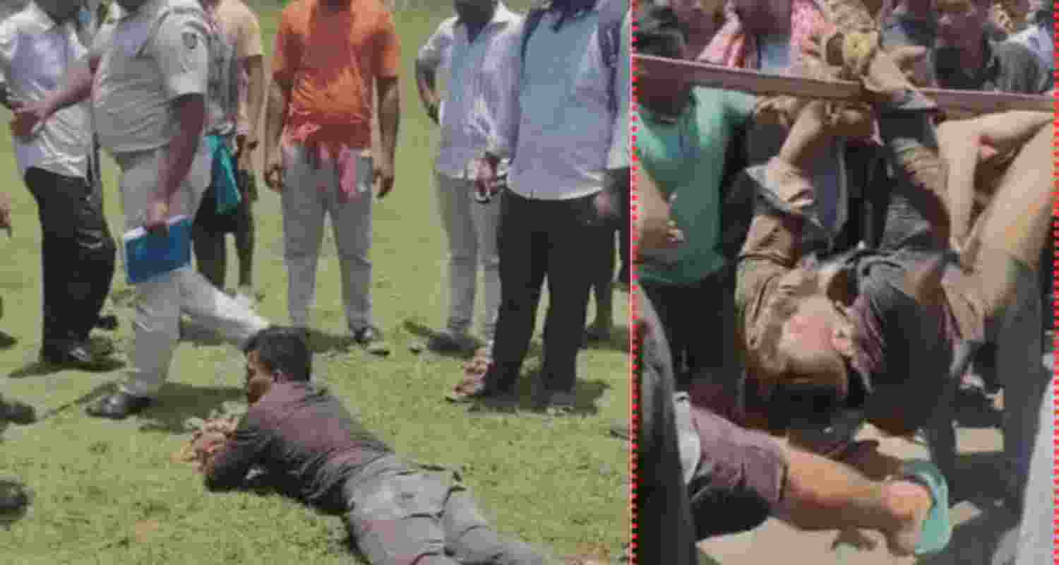 The deceased's father, Dushasan Swain, alleged that a police team which reached the spot also assaulted his son, instead of rescuing him.