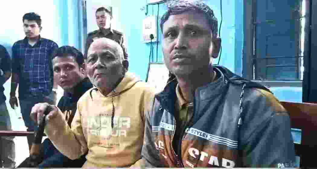 Members of the Bangladeshi family detained near Ambassa Railway Station by GRP while seeking refuge in India, fleeing persecution and hostile conditions for minorities in their homeland.