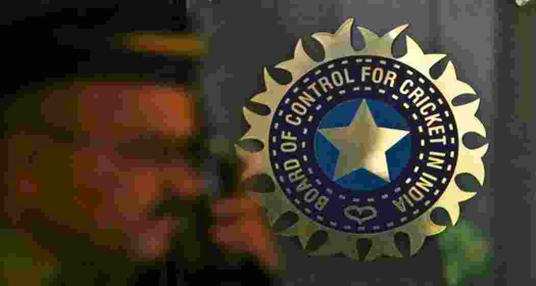 A view of the BCCI logo at its headquarters in Mumbai.