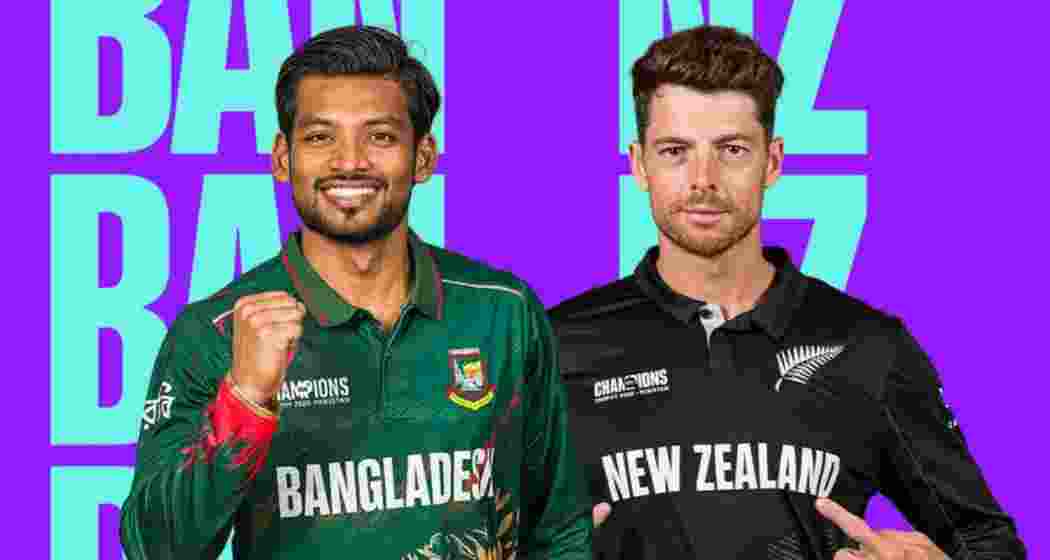 Captains Nazmul Hossain Shanto and Mitchell Santner of Bangladesh and New Zealand, respectively.