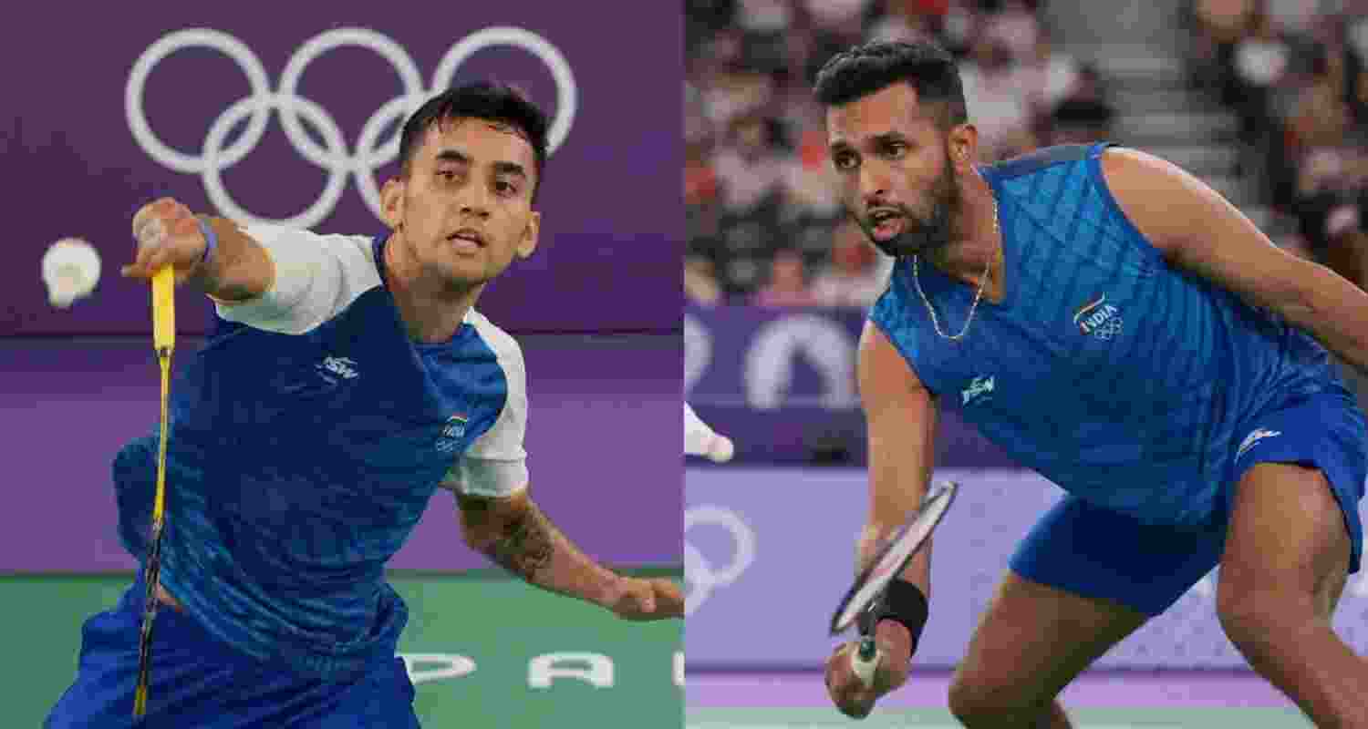 Lakshya Sen and (right) HS Prannoy.