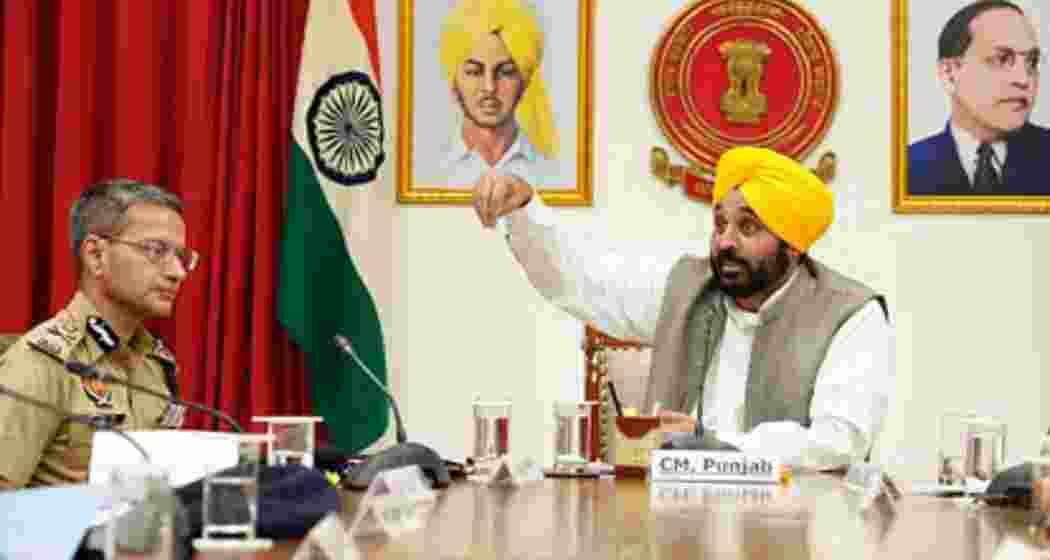 Punjab Chief Minister Bhagwant Mann during an official meeting. File photo.