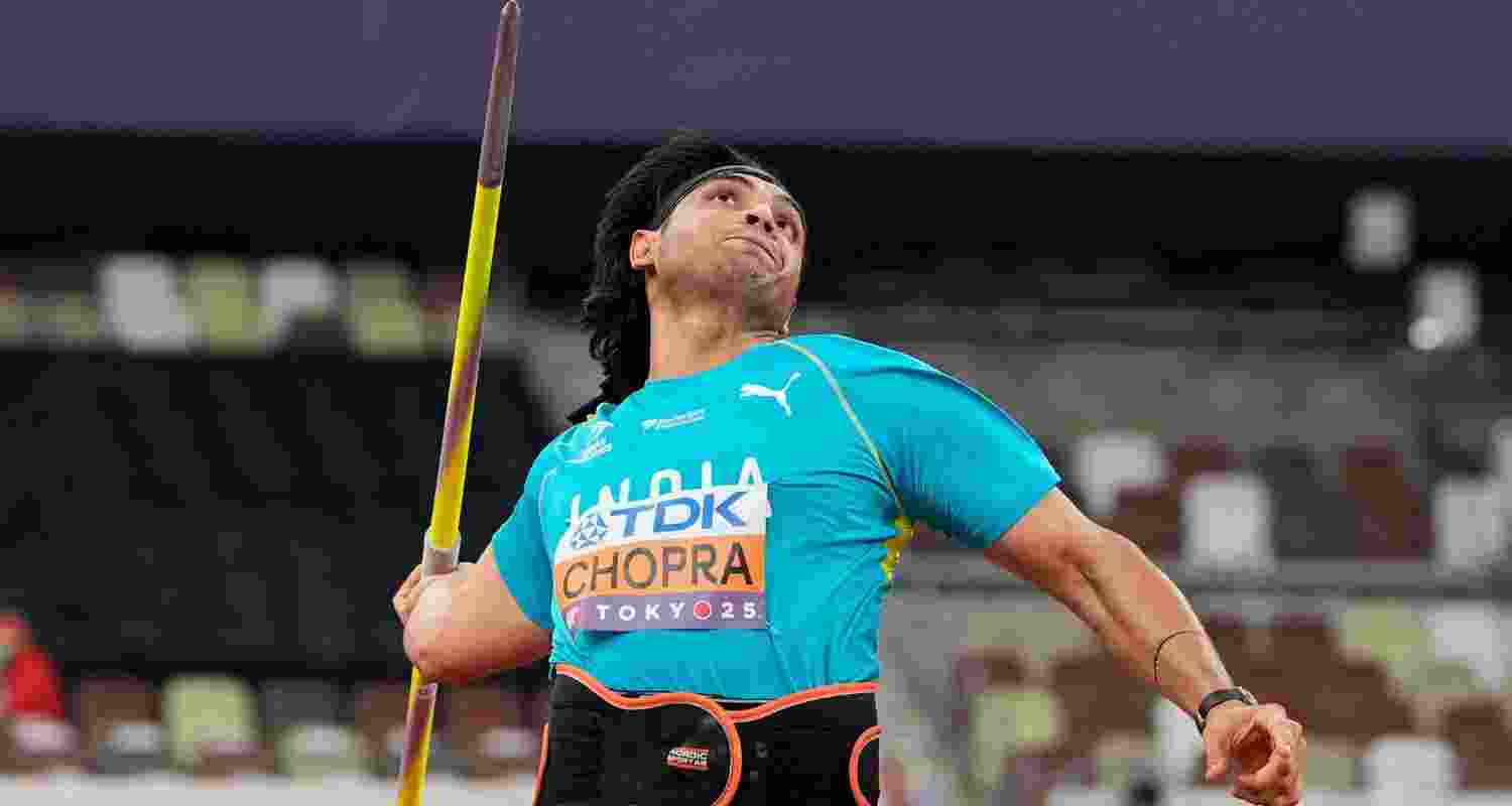 Defending champion Neeraj Chopra.