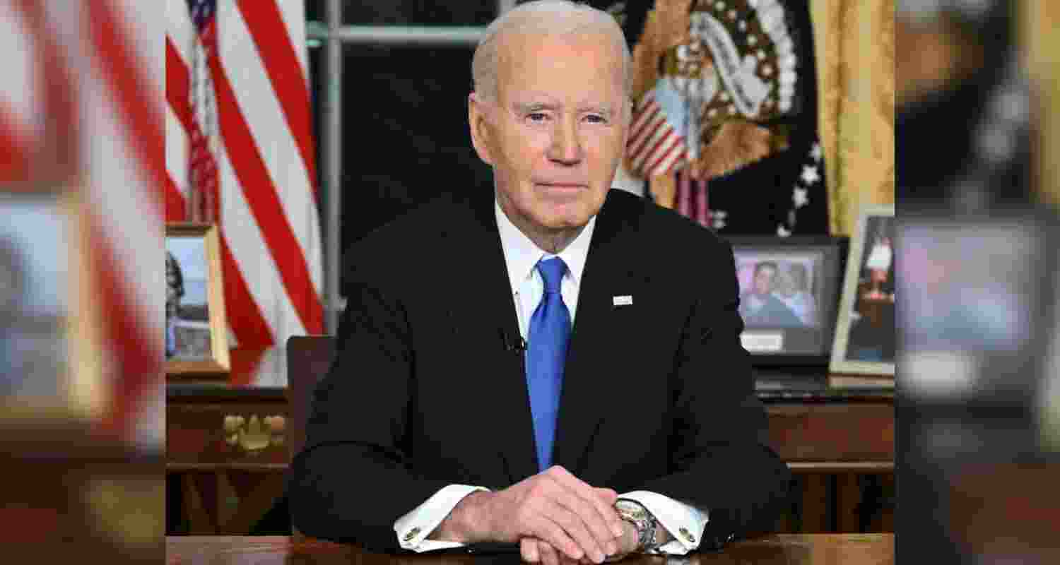 US President Joe Biden during his farewell address.