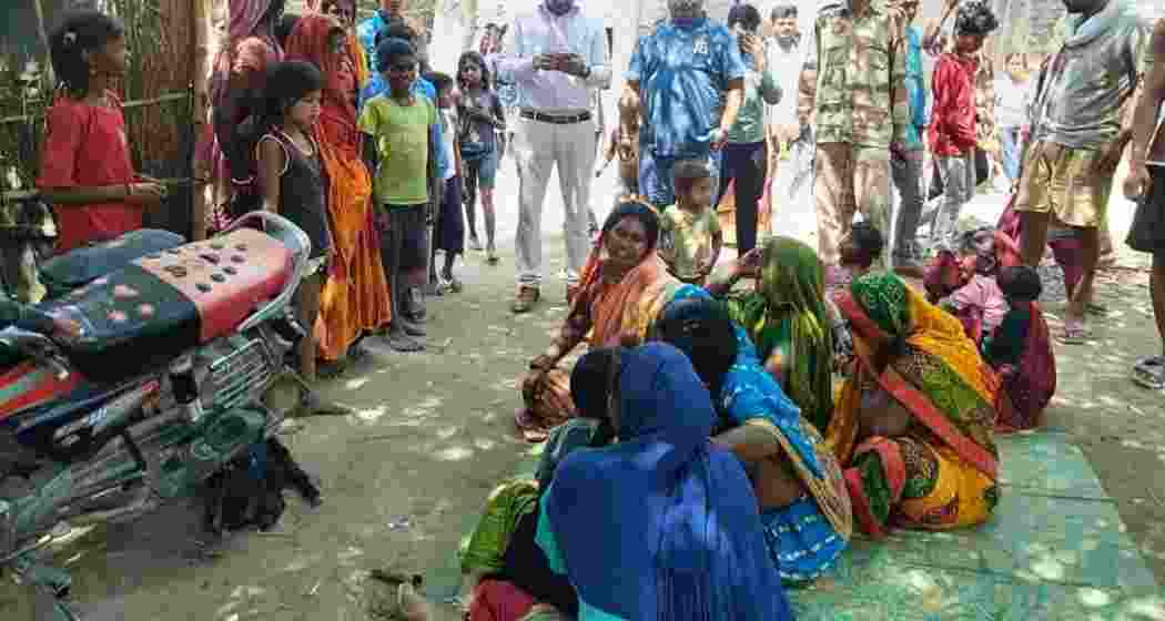 Villagers in Motihari’s Tirkauliya village, where the hooch tragedy took place in East Champaran district of Bihar. Photo: Special arrangement.