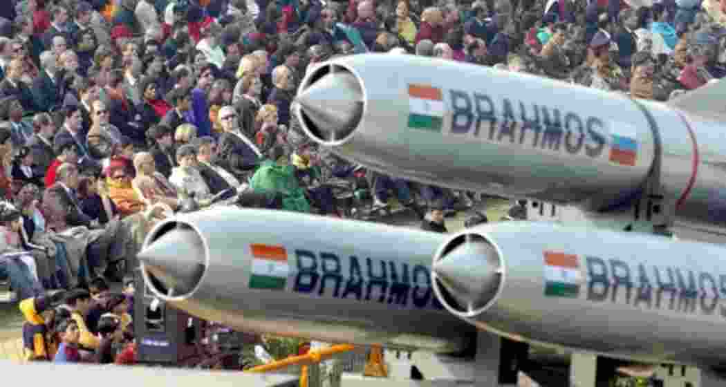 BrahMos missiles on display during the Republic Day parade.