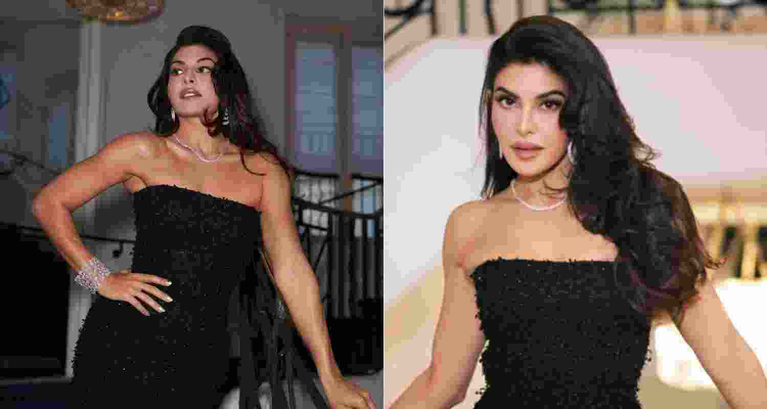 Jacqueline Fernandez shines in black sequins at Cannes 2026