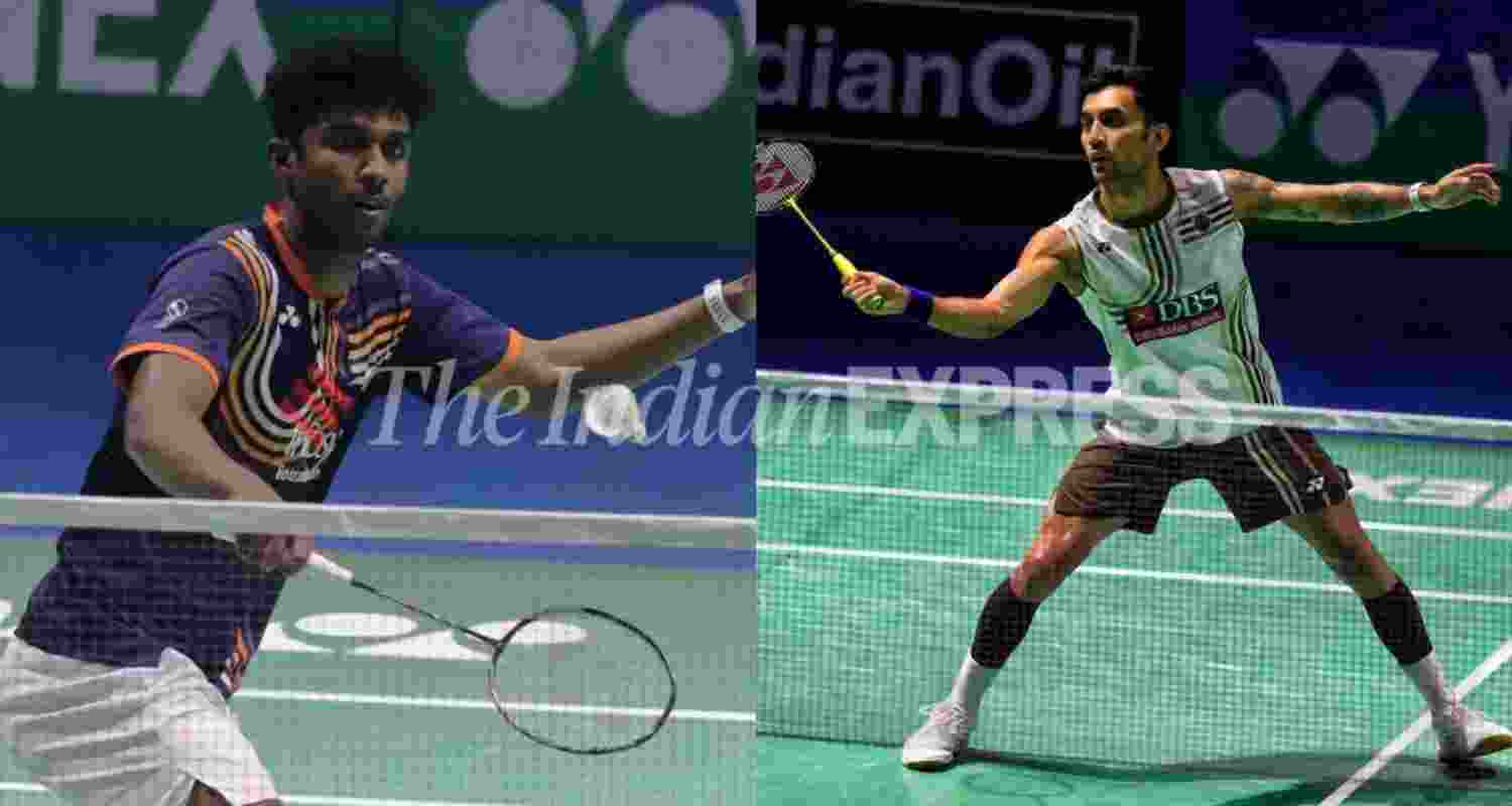 Ayush Shetty and (right) Lakshya Sen.