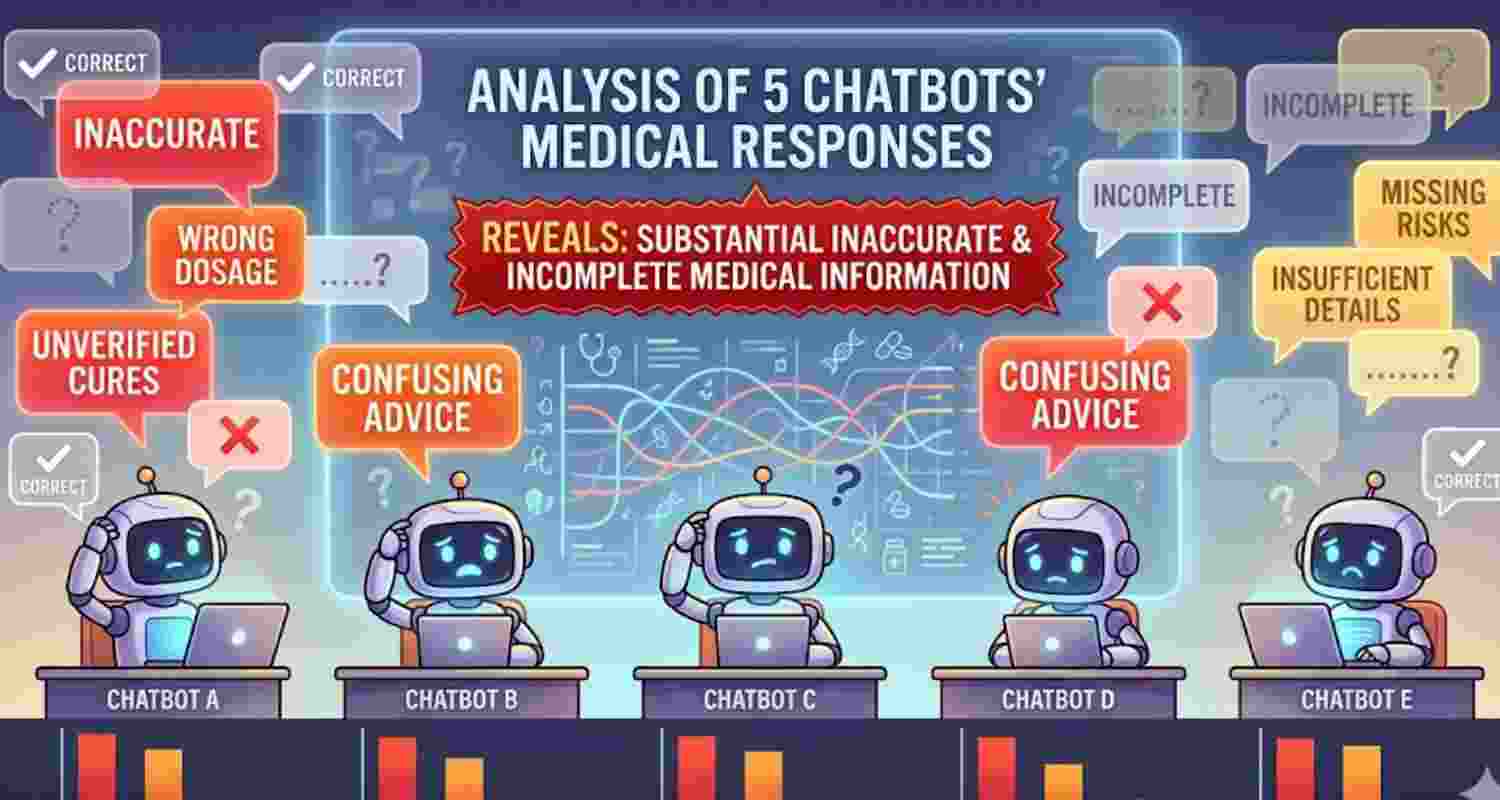 BMJ Open study finds nearly half of AI chatbot health responses inaccurate or misleading, raising concerns over misinformation in medicine and public safety.