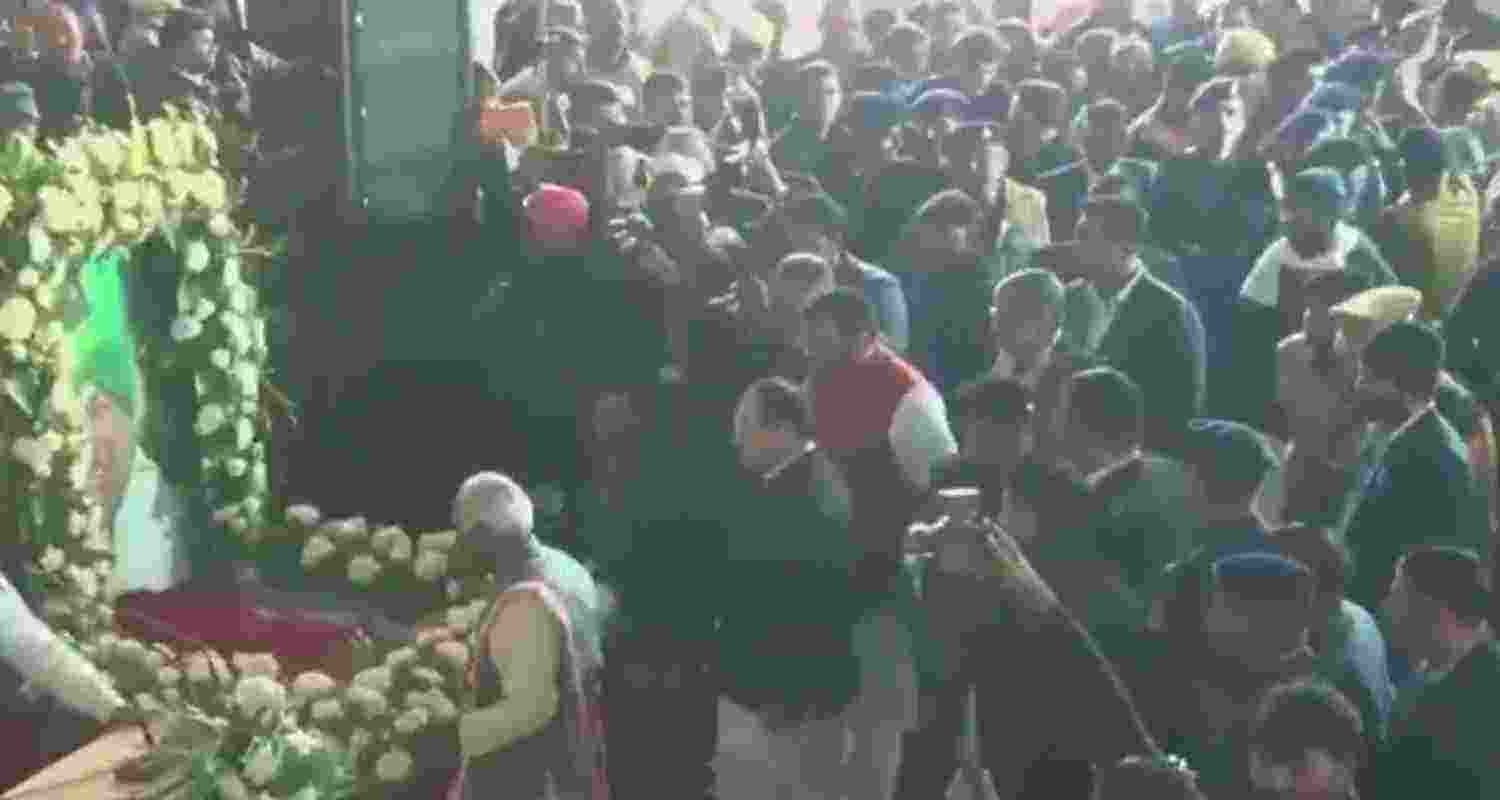 Haryana leaders, including BJP, Congress, and SAD, pay tributes to INLD leader O P Chautala. 