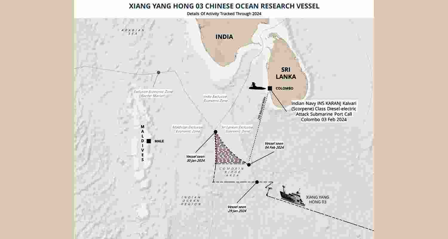 With its zigzag voyage between the Maldives and Sri Lanka, this vessel adds fuel to the fire