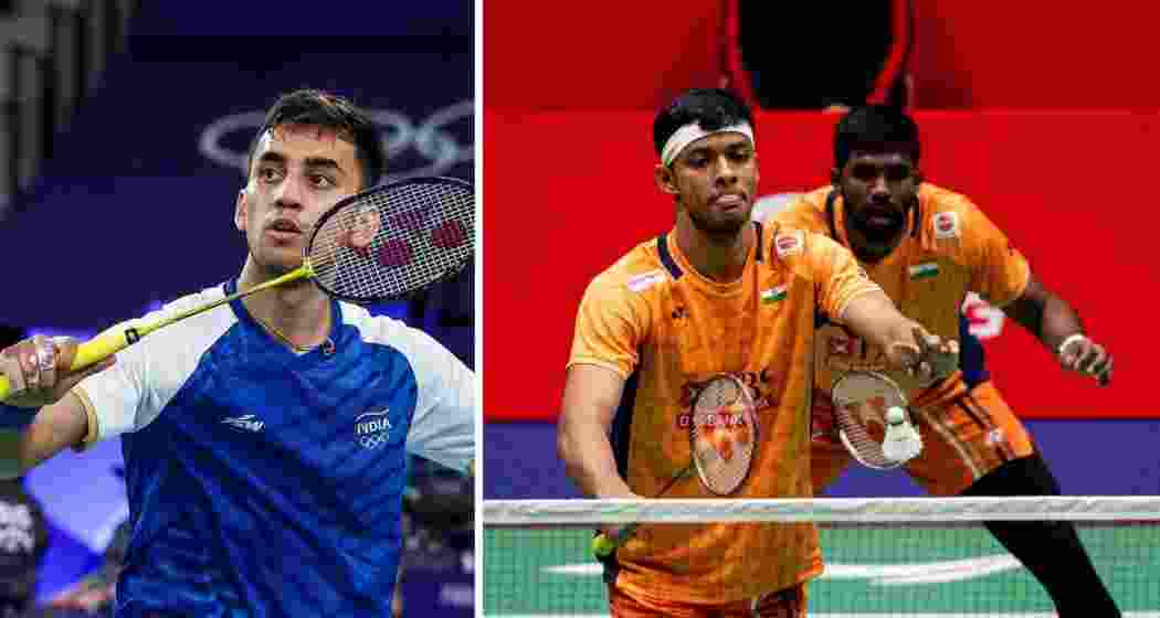 File photos of Lakshya Sen (L) and Satwiksairaj Rankireddy-Chirag Shetty (R).