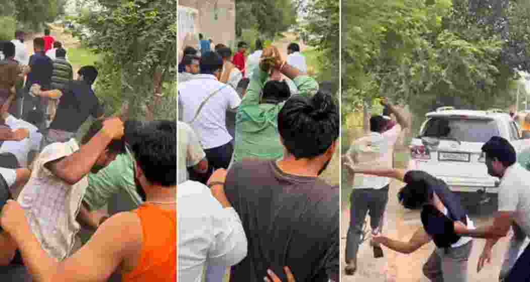 Visuals show CJP volunteers being confronted amid chaos during a visit to a government school in Rampura-Kanwarpura village in Jaipur district on Friday. The group alleged that its members were attacked and forced to leave the area.