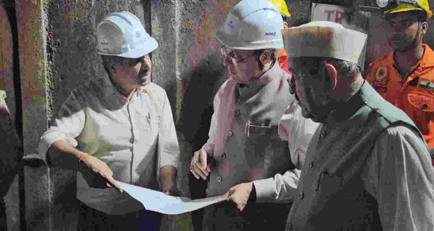 CM Dhami at the site of accident 