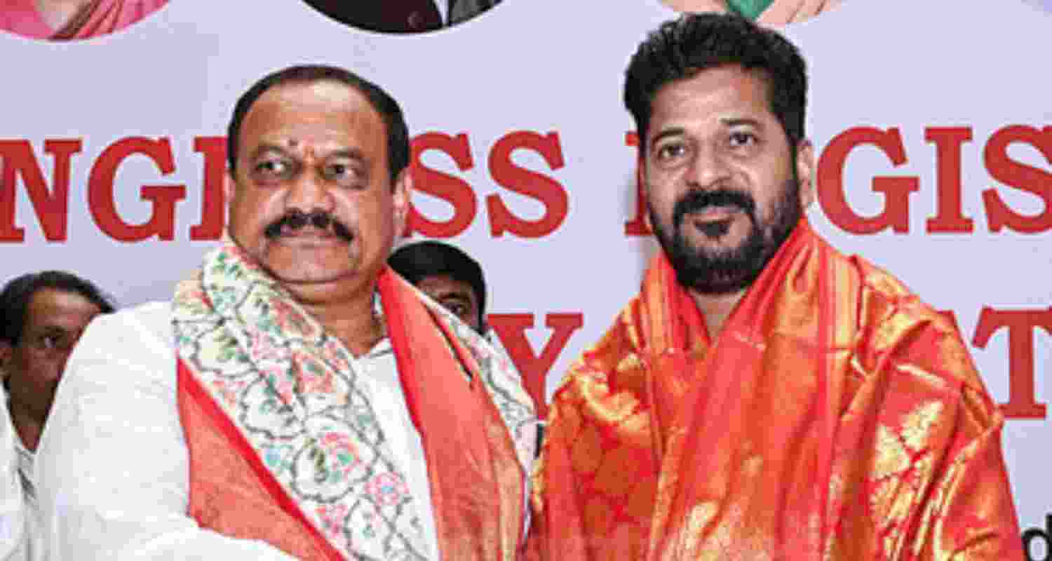 Telangana Chief Minister A Revanth Reddy with TPCC President B Mahesh Kumar Goud.