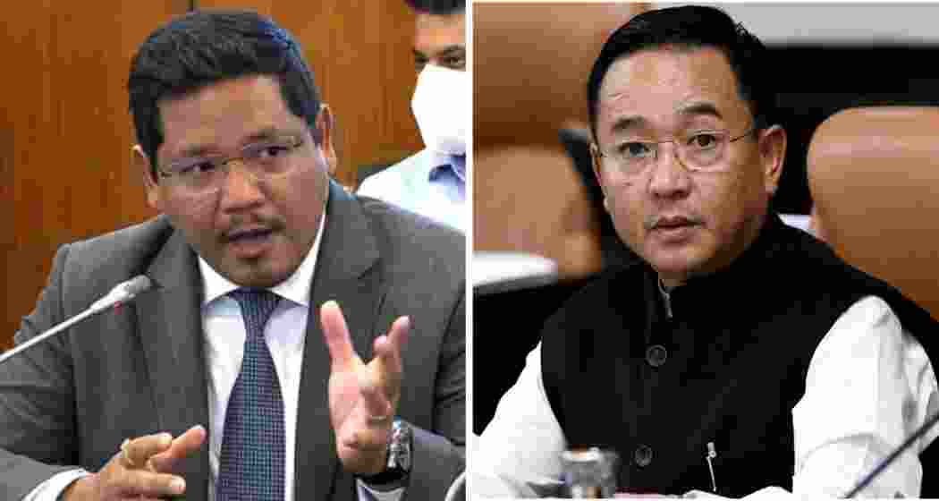 Meghalaya Chief Minister Conrad K. Sangma (L) and Sikkim Chief Minister Prem Singh Tamang (R). (File photo) 