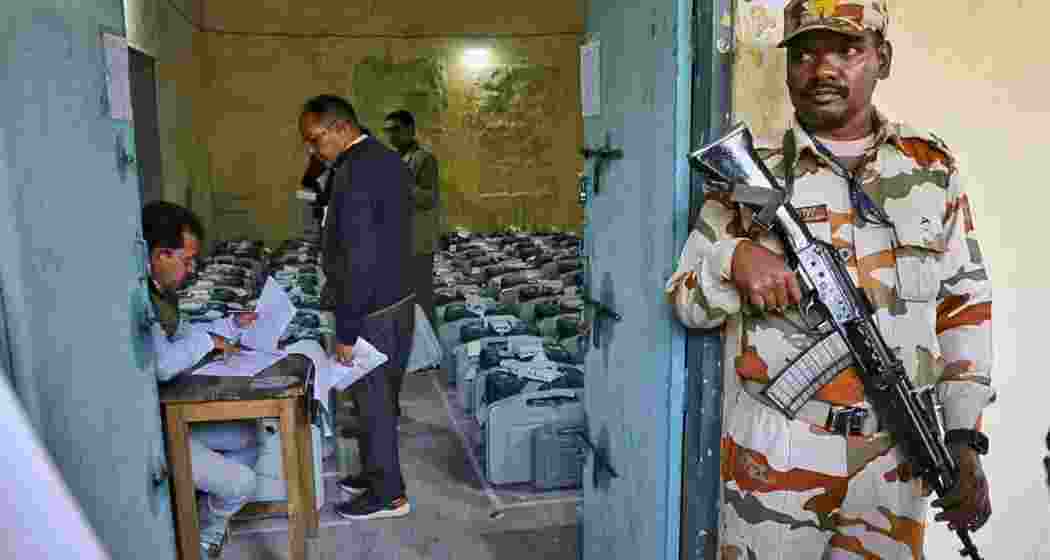 Preparations underway in Assam for Assembly vote counting on May 4, with EVM strong rooms secured by CRPF and officials deploying extensive arrangements across 40 centres statewide. Representational image. 
