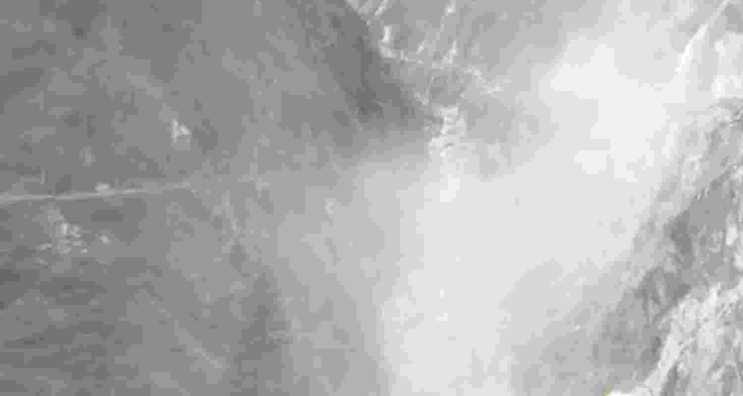 Screengrab from a video where the bridge, which was nearing completion, collapsed Tuesday. 