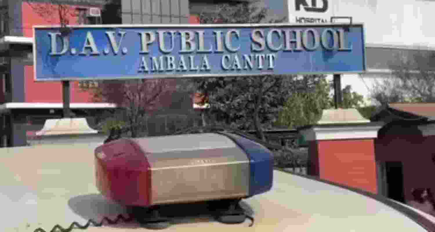 The police inspected the premises od Riverside DAV Public School, Ambala Cantt and two other schools.