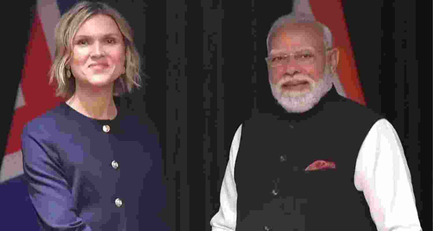 Prime Minister Narendra Modi with Iceland Prime Minister Kristrun Mjoll Frostadottir ahead of the third India-Nordic Summit in Oslo, Norway, on Tuesday.