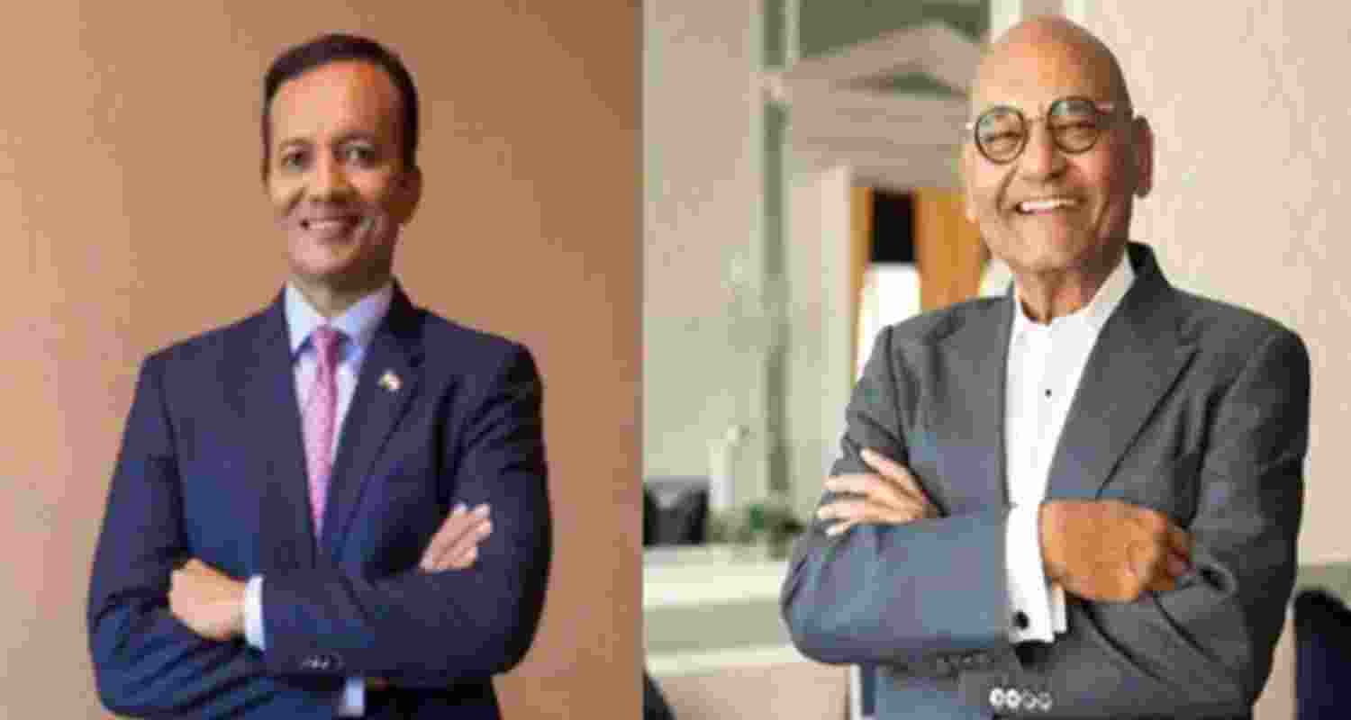 Industrialist Naveen Jindal and (right) Vedanta Group chairman Anil Agarwal.