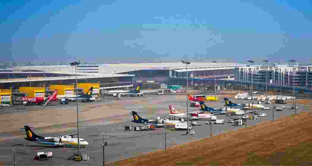An aerial view of the Indira Gandhi International (IGI) Airport. File photo. 