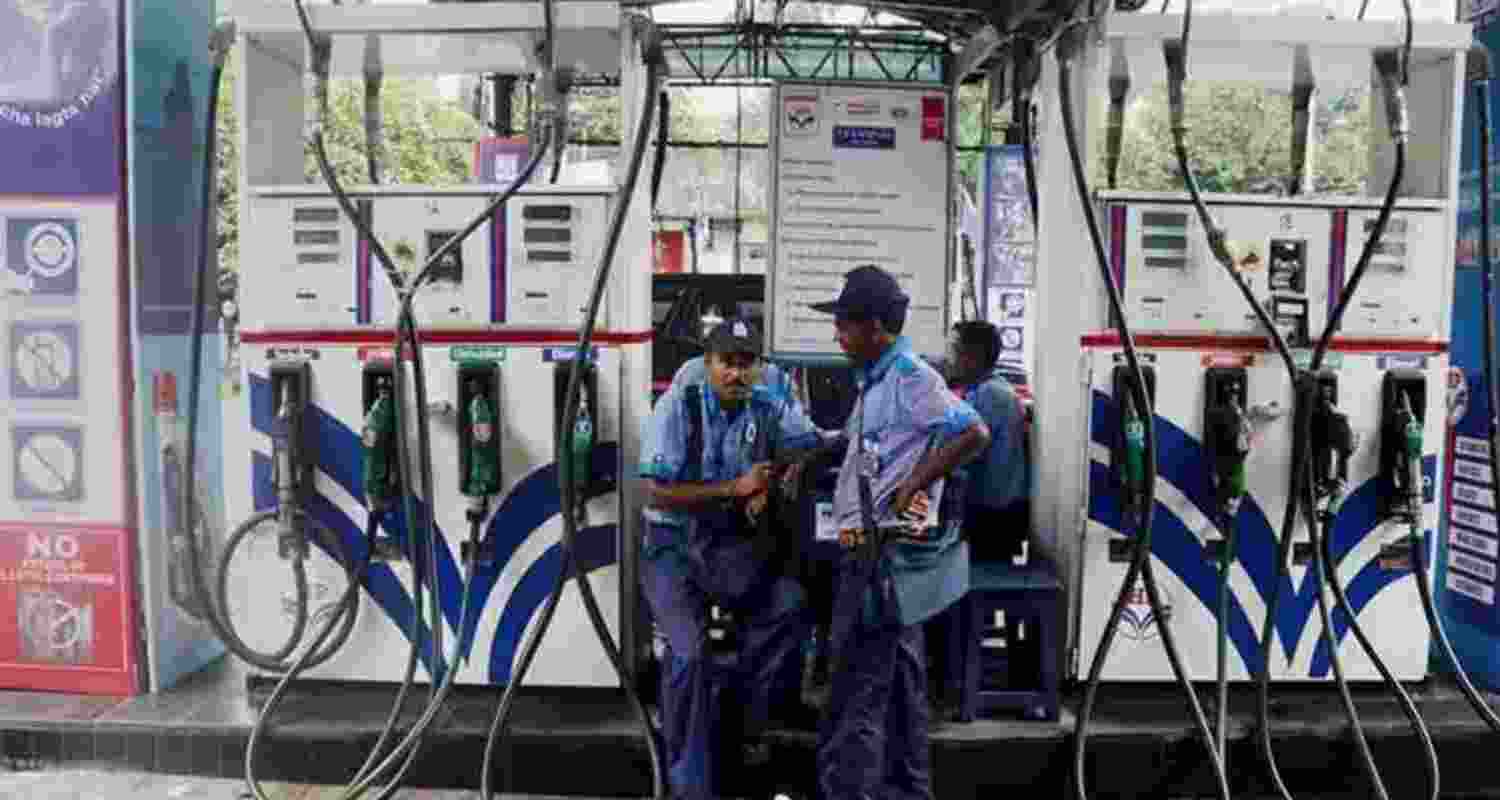 A petrol pump in New Delhi.