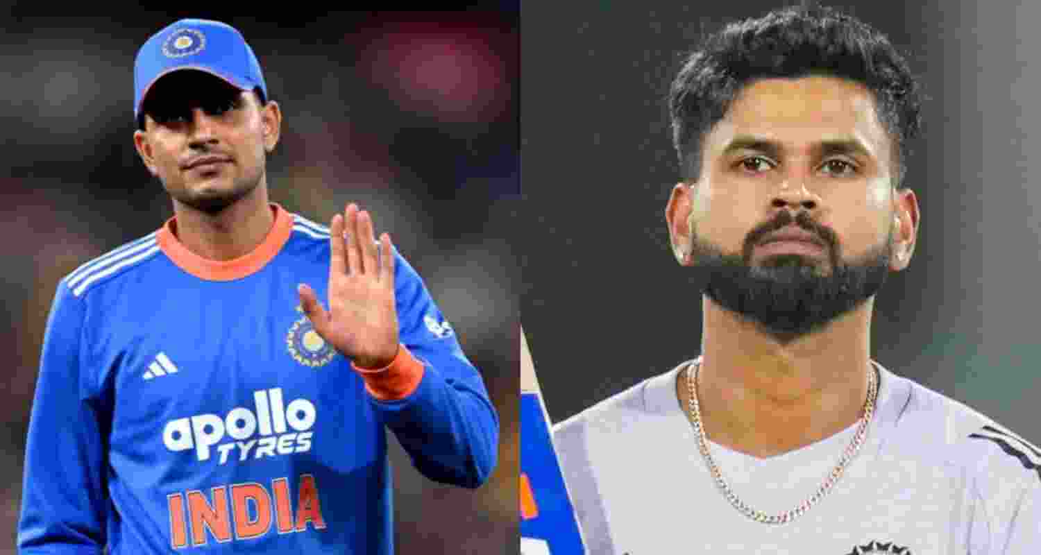 Gujarat Titans skipper Shubman Gill and (Right) Punjab Kings captain Shreyas Iyer.