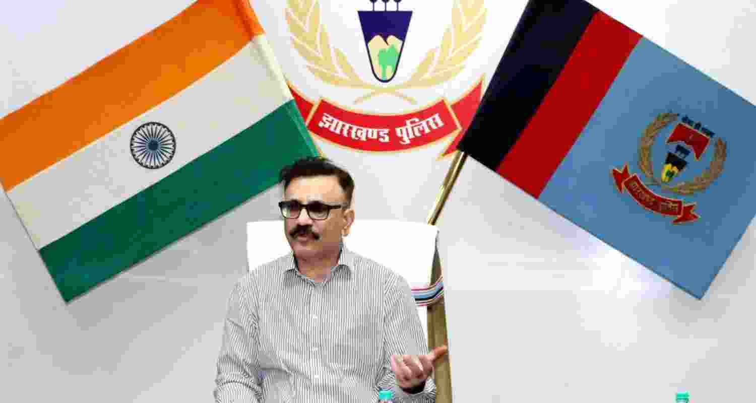 Jharkhand Director General of Police (DGP) Anurag Gupta holds review meeting.