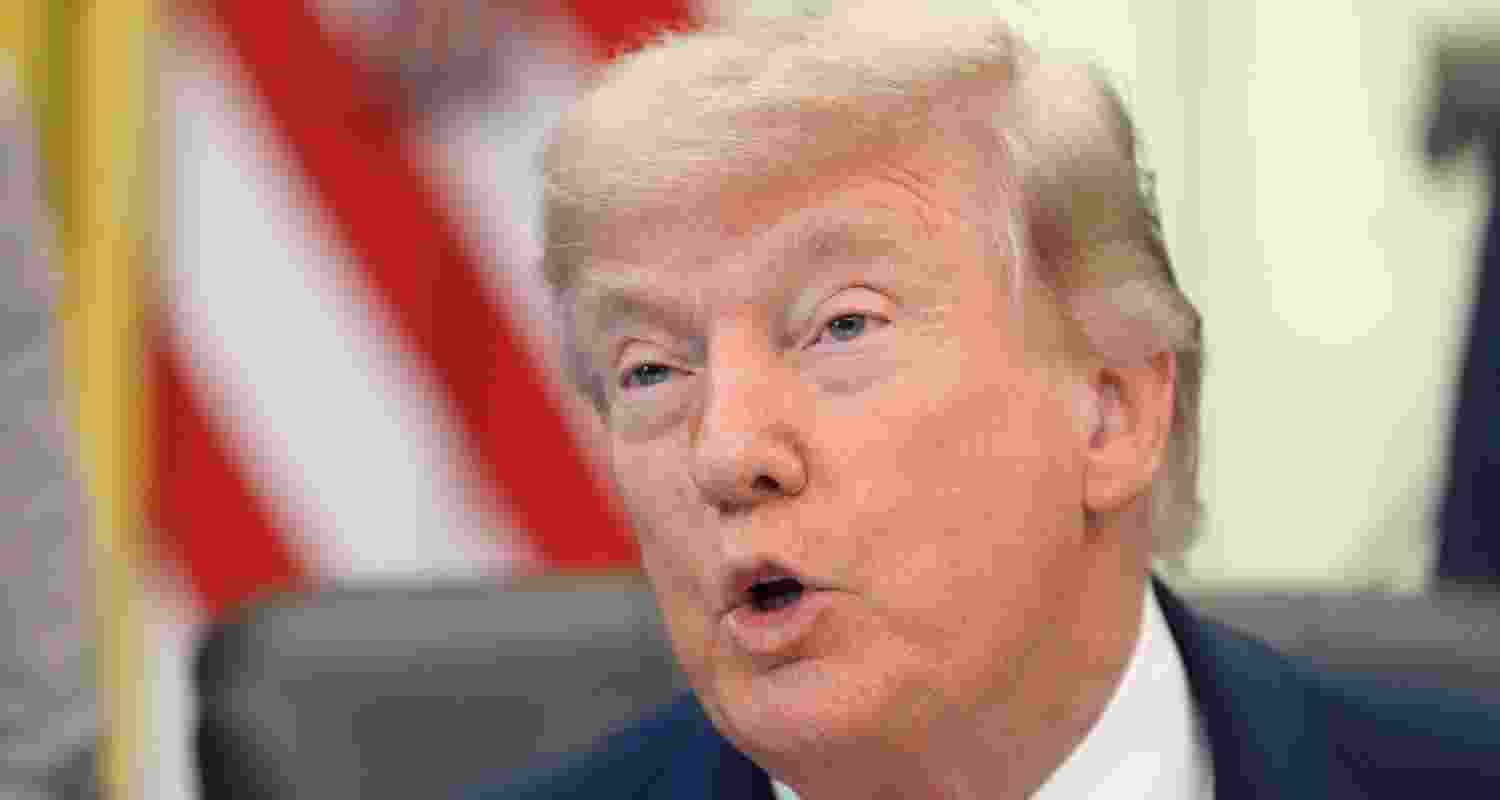 Donald Trump accused Iran of attacking ships carrying Indian crew near the Strait of Hormuz, calling the alleged drone strikes unacceptable.