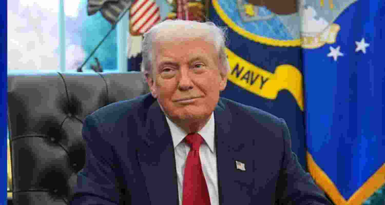 A file photo of US President Donald Trump.