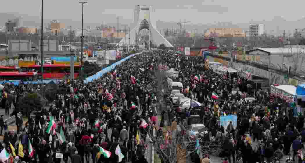 Iran marking the 47th anniversary of its 1979 Islamic Revolution at Azadi Square in Tehran.