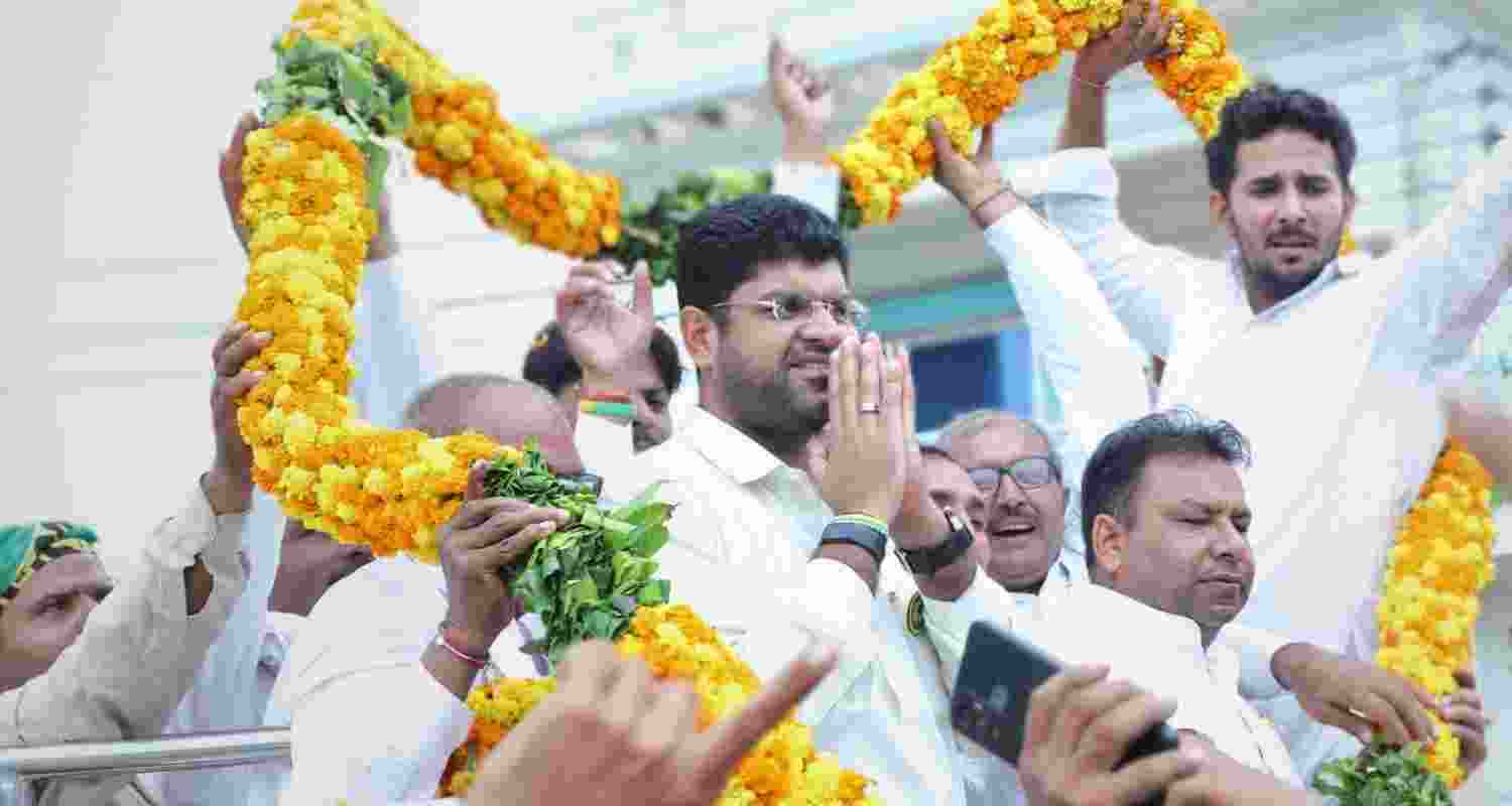 Dushyant Chautala campaigning in Haryana. Image via X.