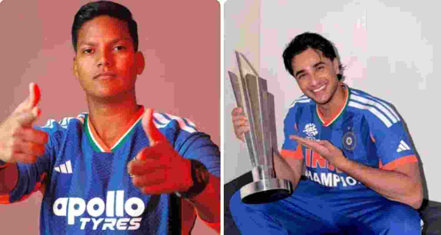 Deepti Sharma and (right) Abhishek Sharma.