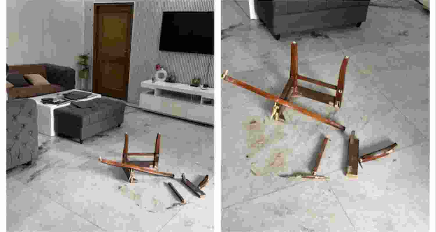 Visuals of the spot where an ED team was attacked during a raid in southwest Delhi's Bijwasan on Thursday.