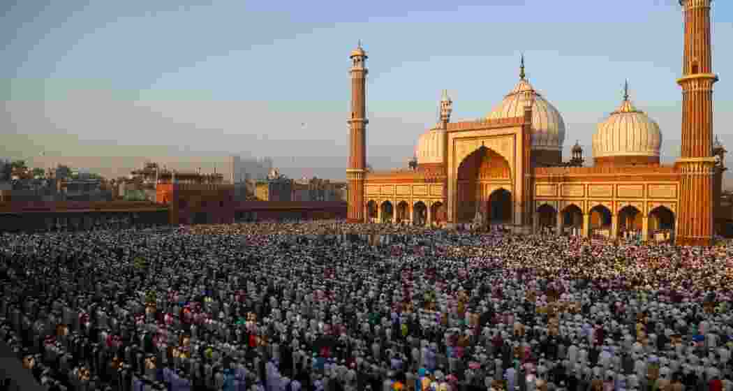 Devotees gather at Delhi’s Jama Masjid for Eid-ul-Fitr prayers, marking the end of Ramzan with faith, gratitude, and celebration as India unites in festivity and reflection.