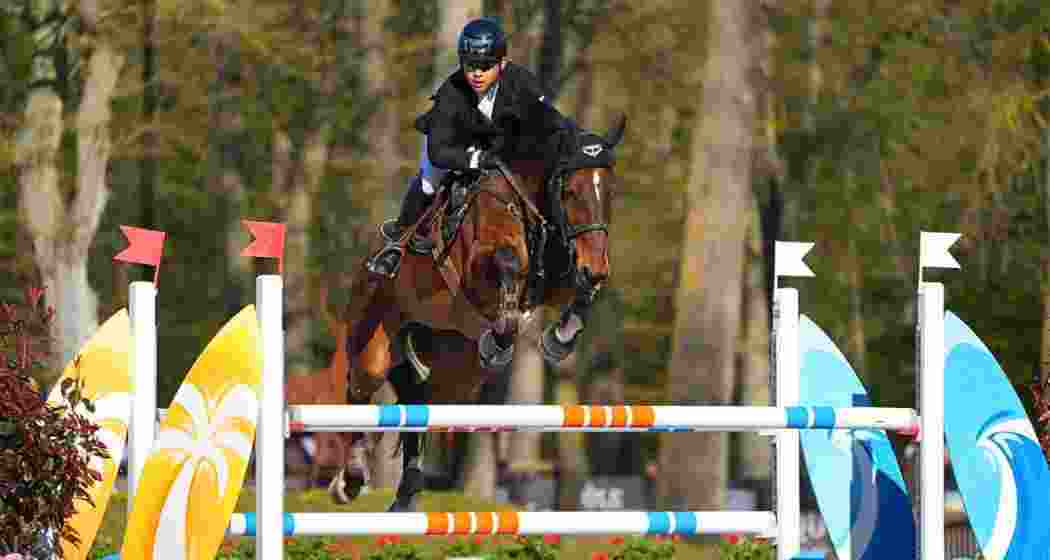 Kekhriesilie Rio in action during the Haras de Liverdy Grand Prix in France, where the Nagaland rider clinched a landmark victory in international showjumping aboard Presley OL. 