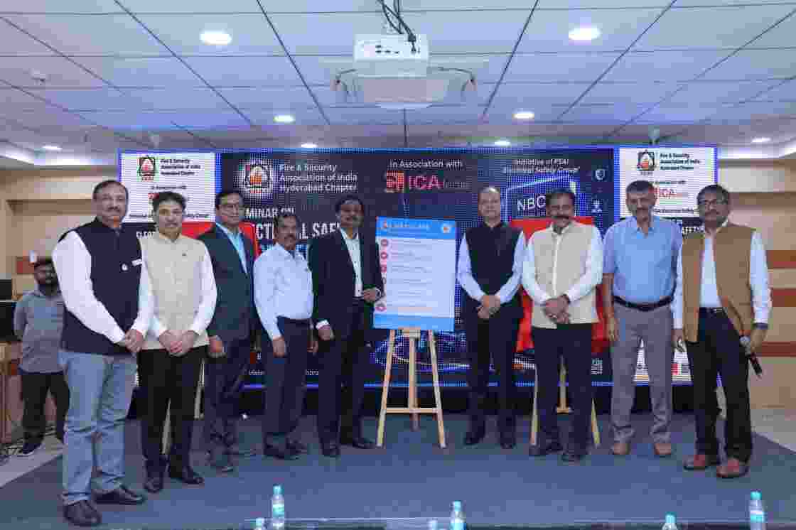 Experts and industry leaders attend the FSAI Hyderabad seminar on electrical safety, where a six-pillar roadmap was unveiled to reduce electrical fire risks and strengthen safety standards across India.