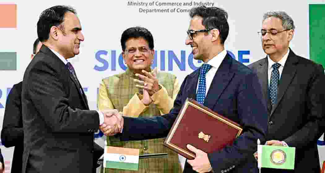 Union Minister of Commerce and Industry Piyush Goyal witnesses the signing of the Terms of Reference (ToR) for the Free Trade Agreement (FTA) between India and the Gulf Cooperation Council (GCC), in New Delhi on February 5, 2026.