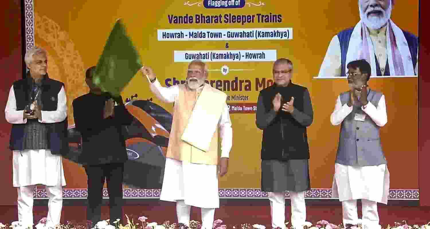 Prime Minister Modi also laid the foundation stone for four major railway projects in the state
