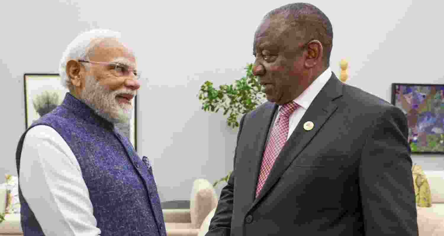 The Prime Minister also thanked the South African President for the South African cheetah relocation to India and invited him to join the International Big Cat Alliance led by India, said the Ministry of External Affairs (MEA).