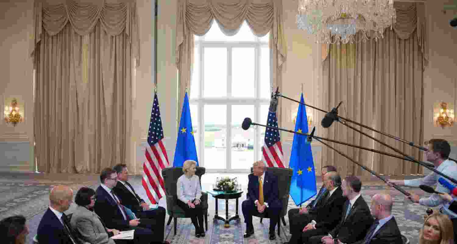 US President Donald Trump announced on Sunday that the United States and the European Union had reached an agreement on a trade deal that puts 15 per cent tariffs on EU goods entering the US