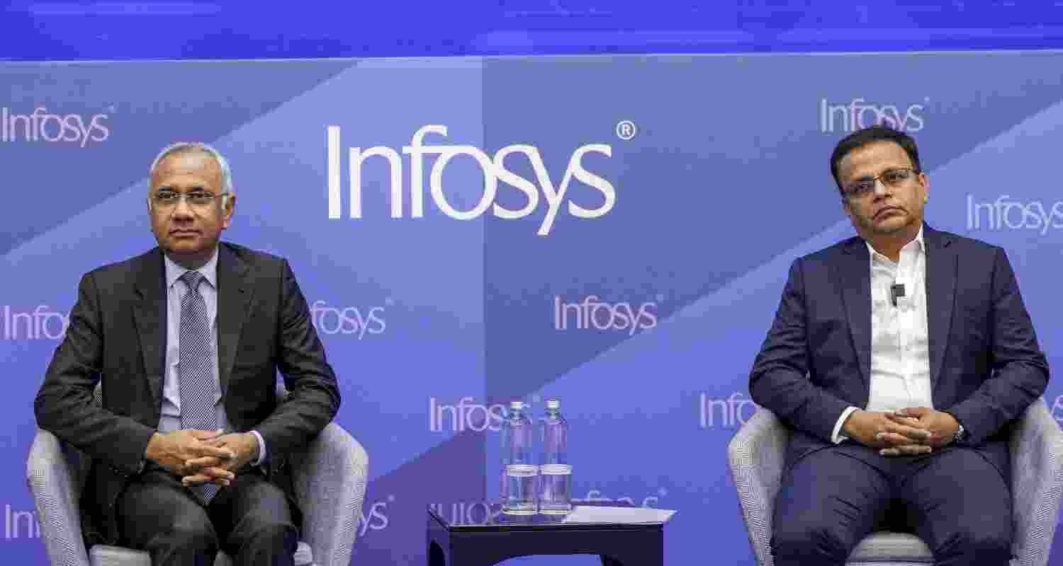 Shares of Infosys settled 0.08 per cent lower at ₹1,472.75 apiece on the BSE on Thursday